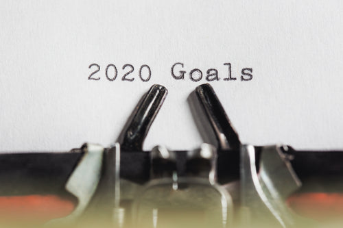 2020 goals on a typewriter machine