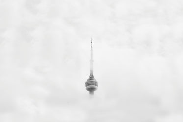 cn tower in fog