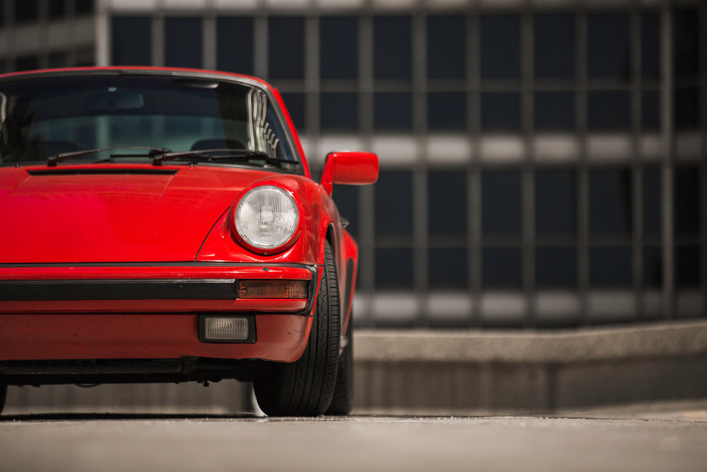 classic red sports car