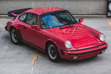 vintage red porsche