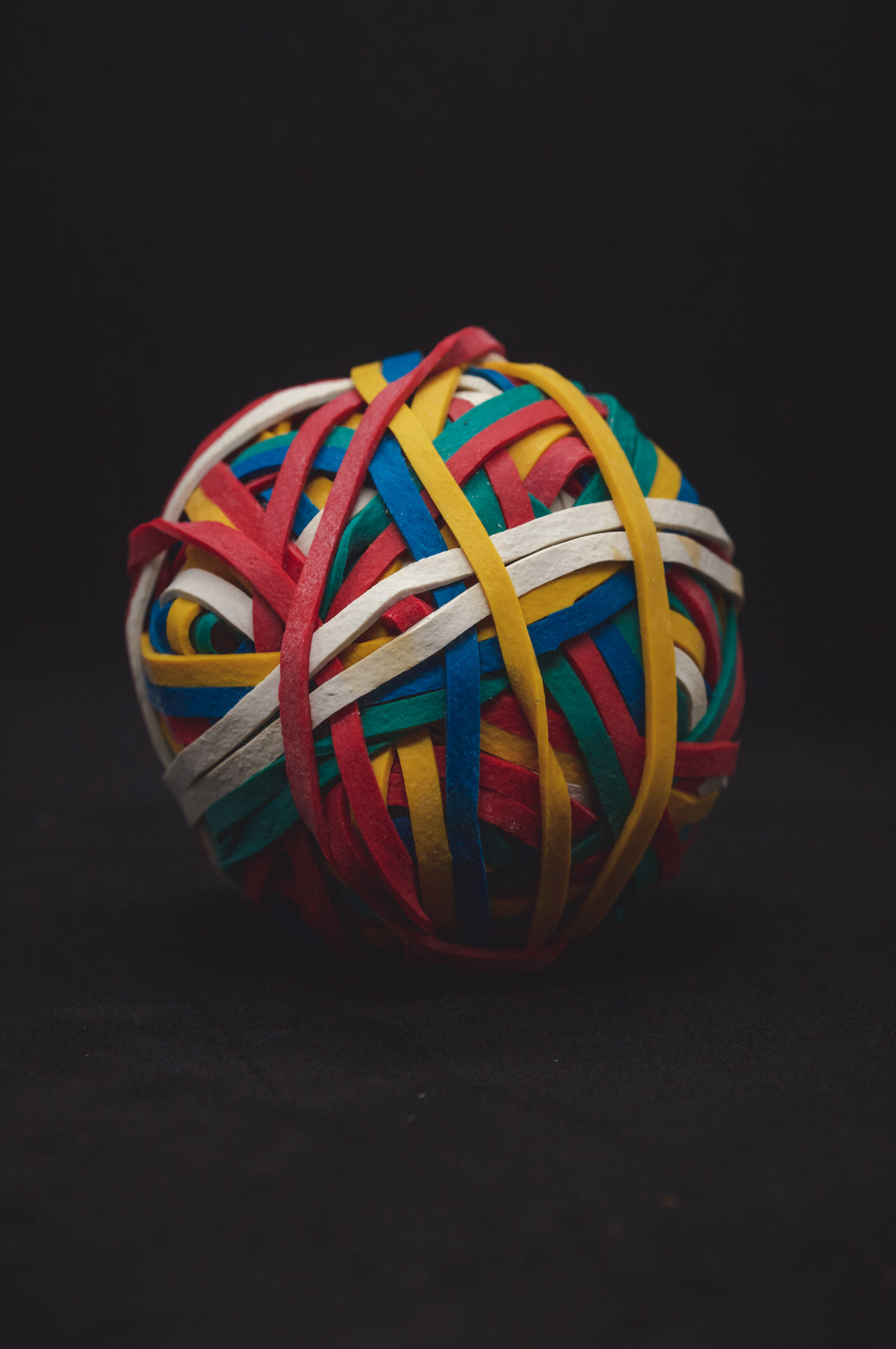 a ball of rubber bands