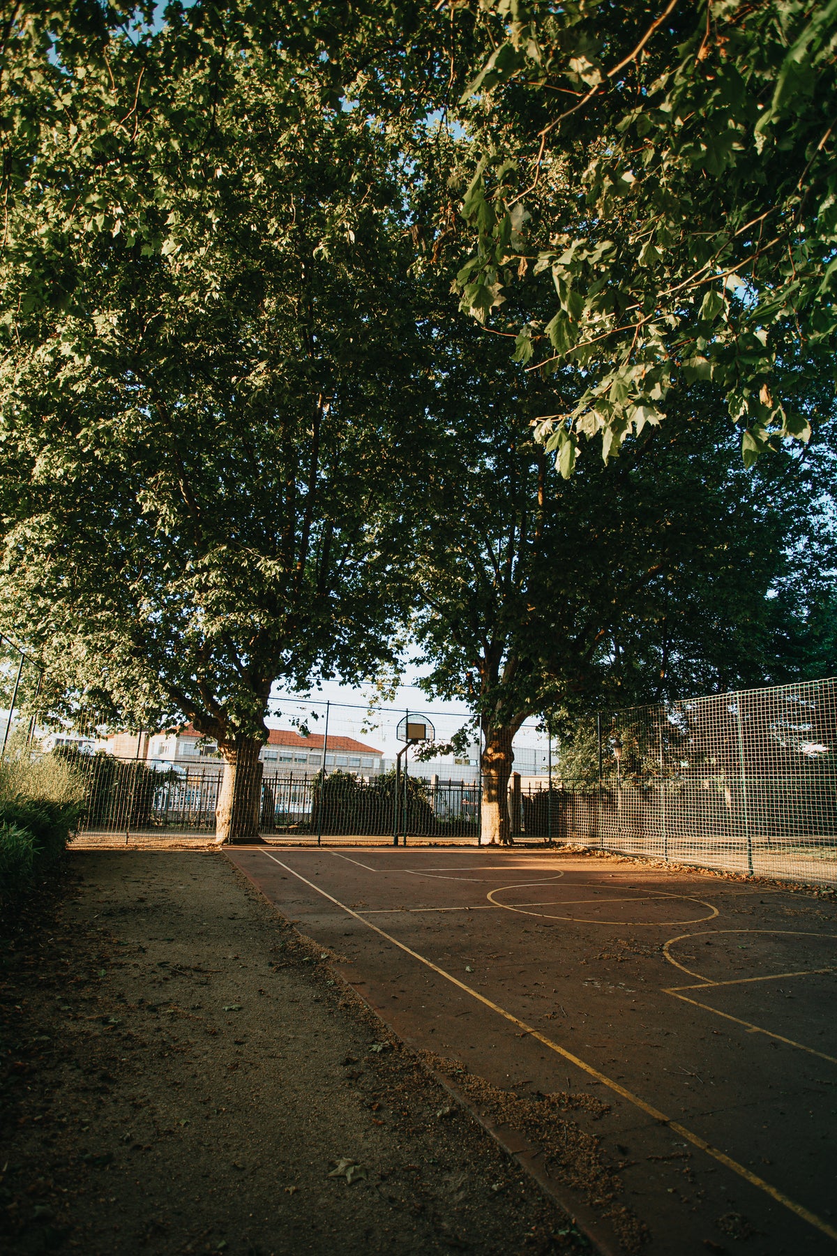 A Basketball Court Outdoors