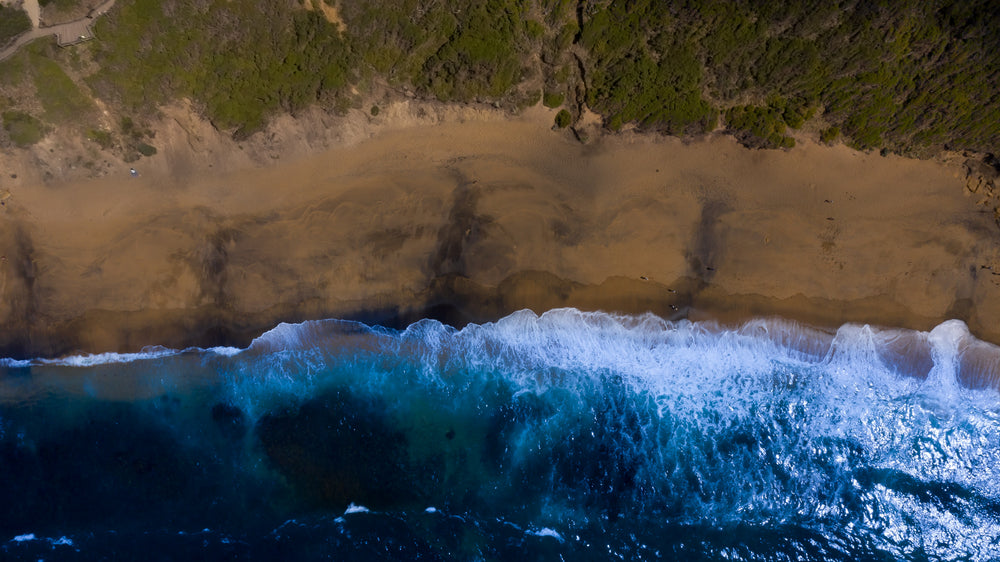 a beach after a storm