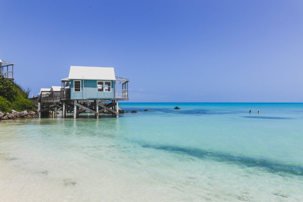 a beach house on stilts