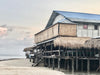 a beach shack on stilts