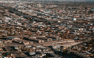 a birds eye view of a city