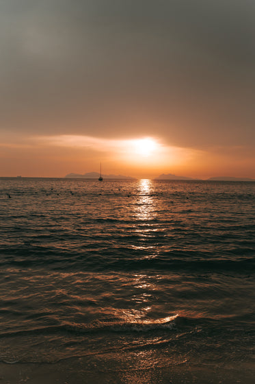 a boat sails in search of treasure