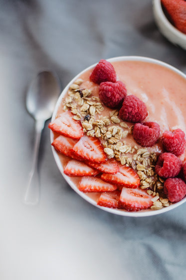 a bowl of colourful muesli