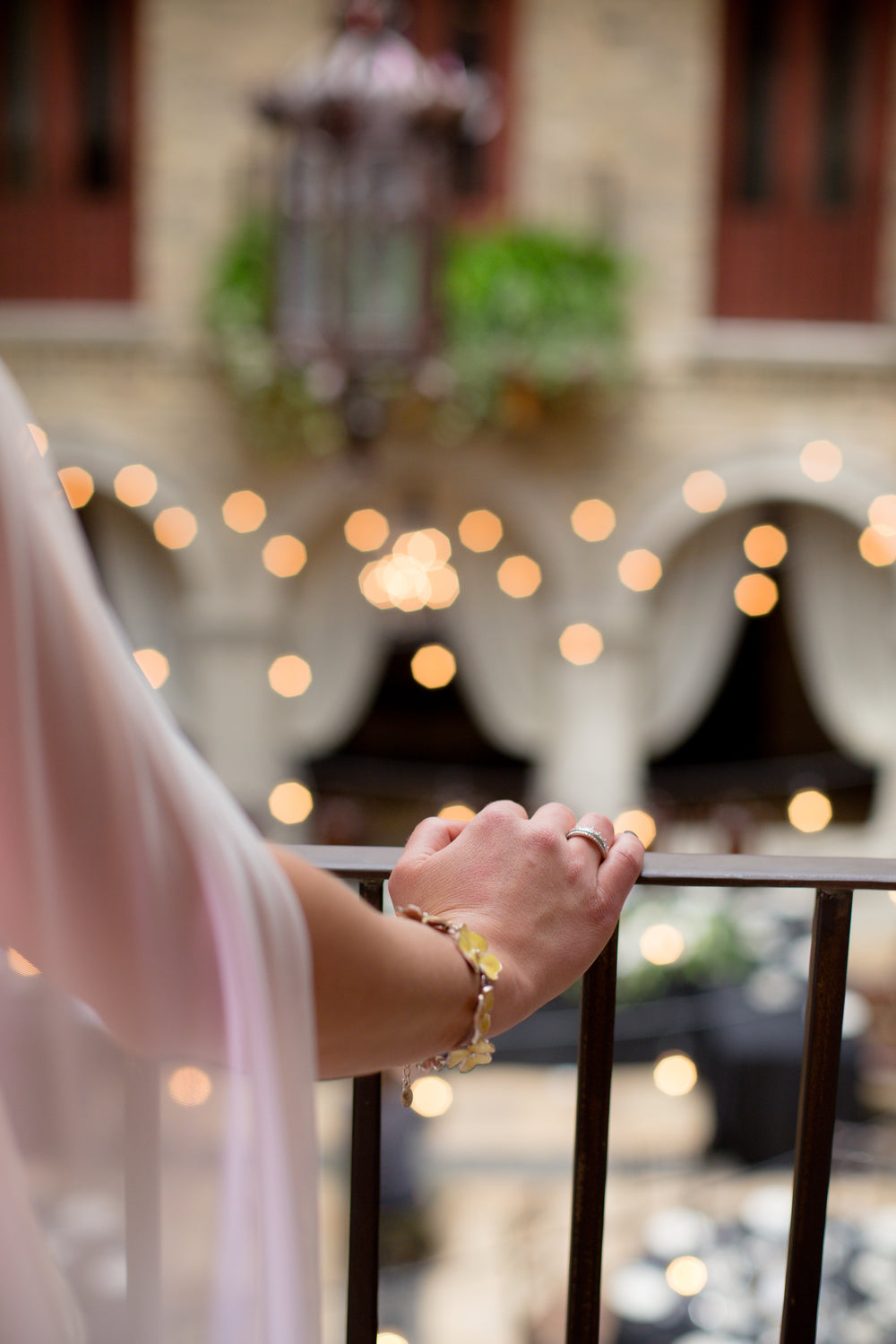 a bride overlooking her wedding