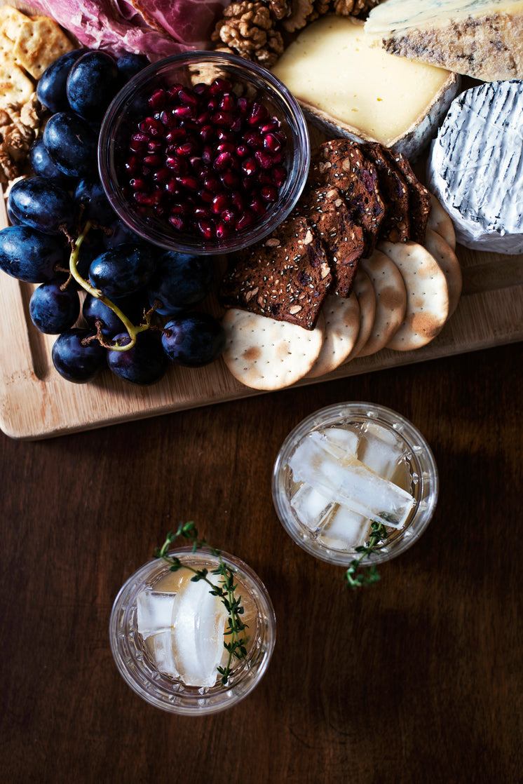 Charcuterie Board Accompanied By Drinks