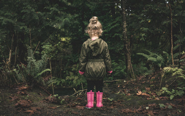 a child takes in nature