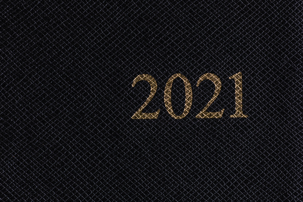 a close up of a 2021 planner