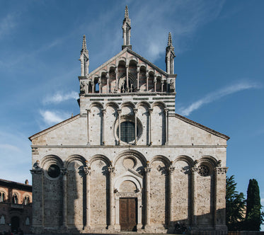 a detailed stone cathedral