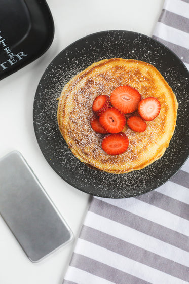 a flatlay of the breakfast table