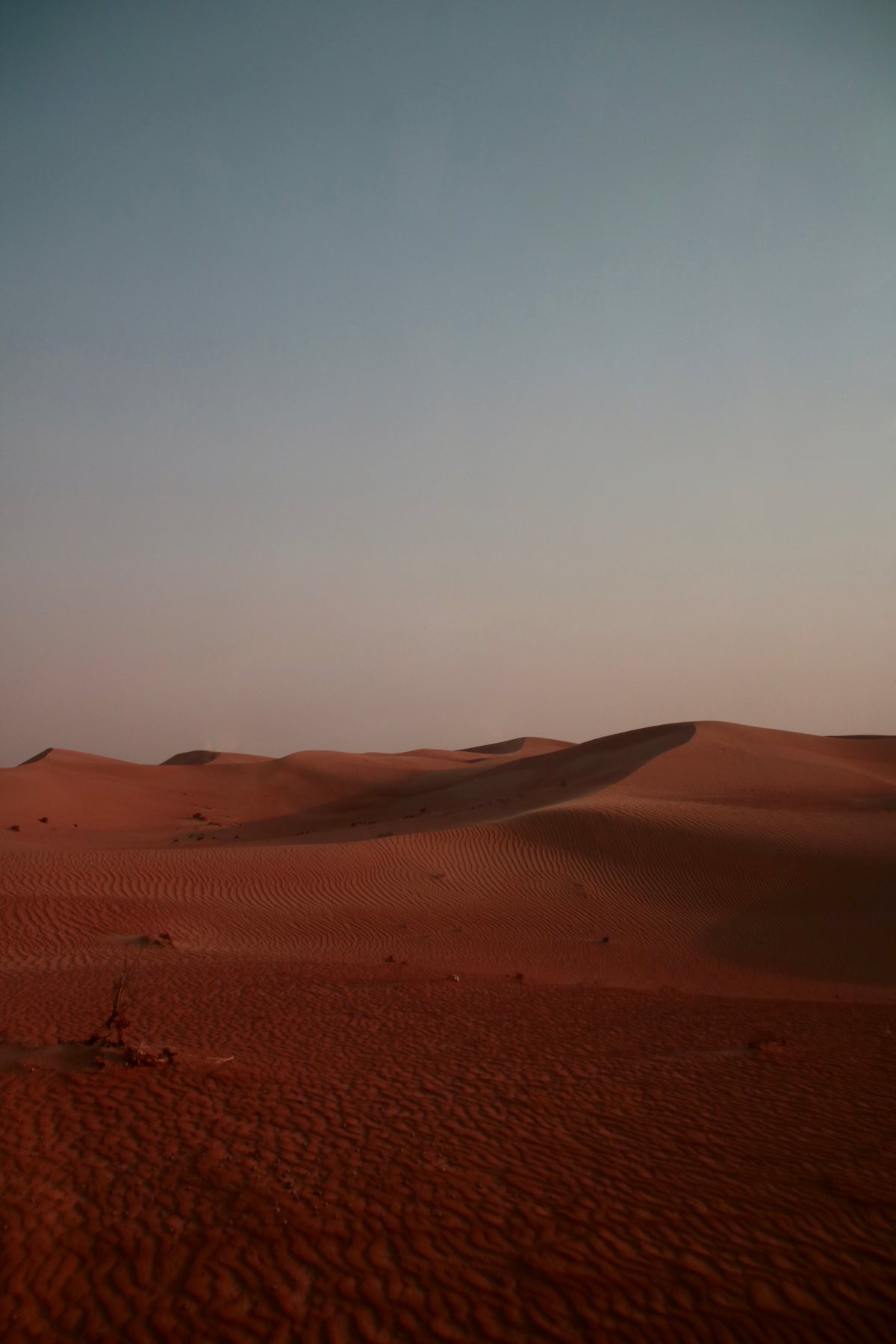 锈色沙丘的景观