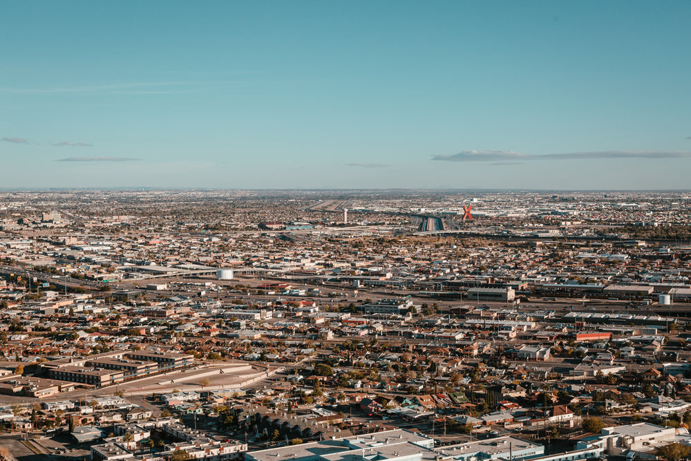 a large stretch of city scape