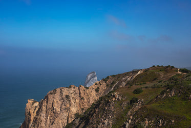 a look across the sea from a mountain top