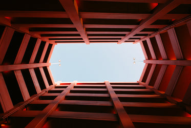 a look through the centre of a parking structure
