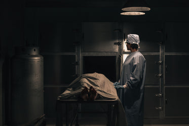 a mortician prepares a body for the freezer in the morgue