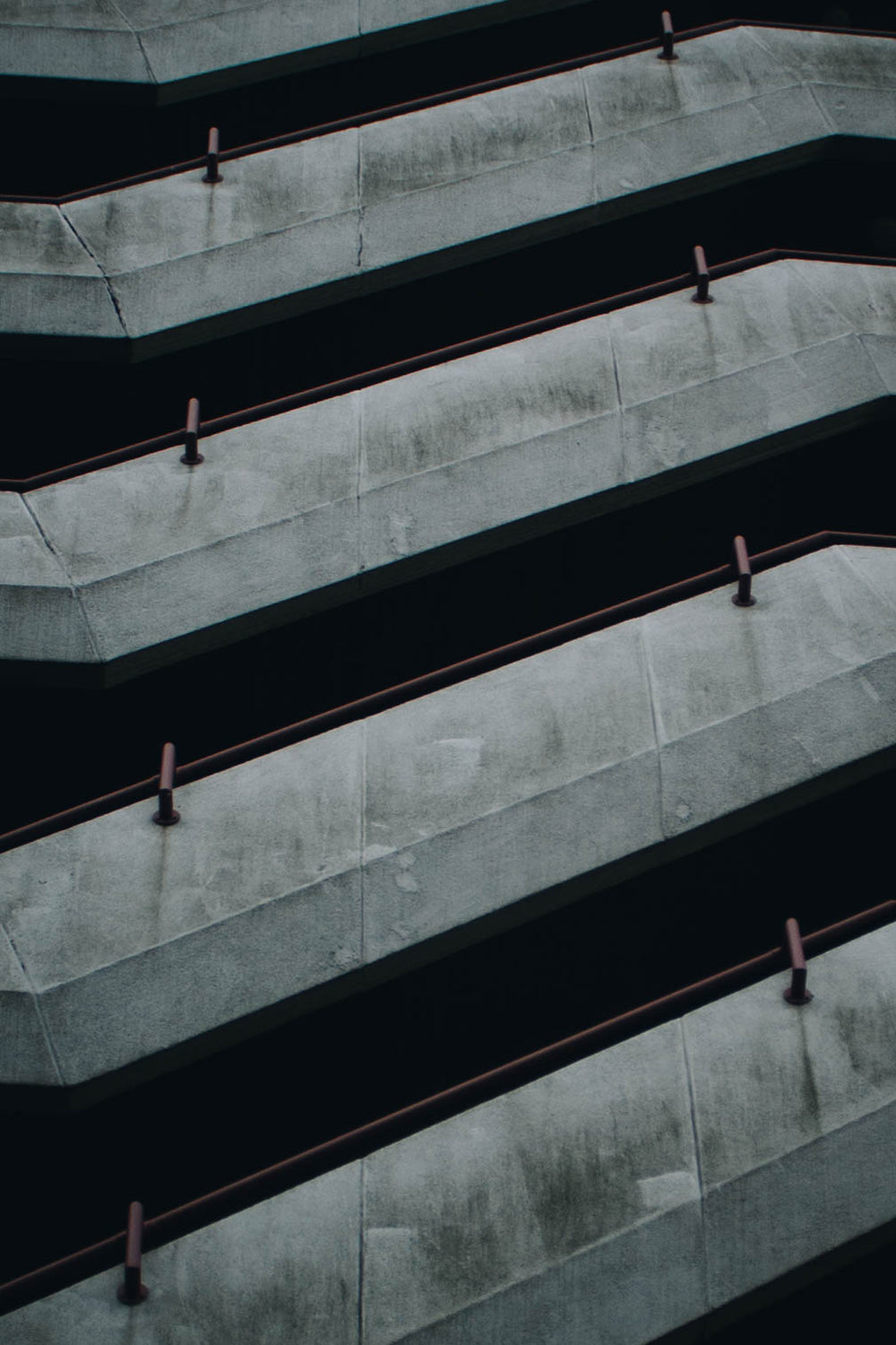 a pattern with a cement staircase