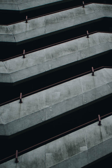 a pattern with a cement staircase