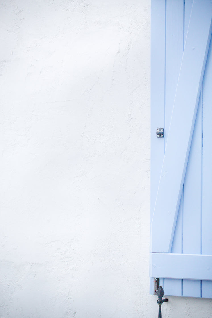 A Plain Blue Wooden Door