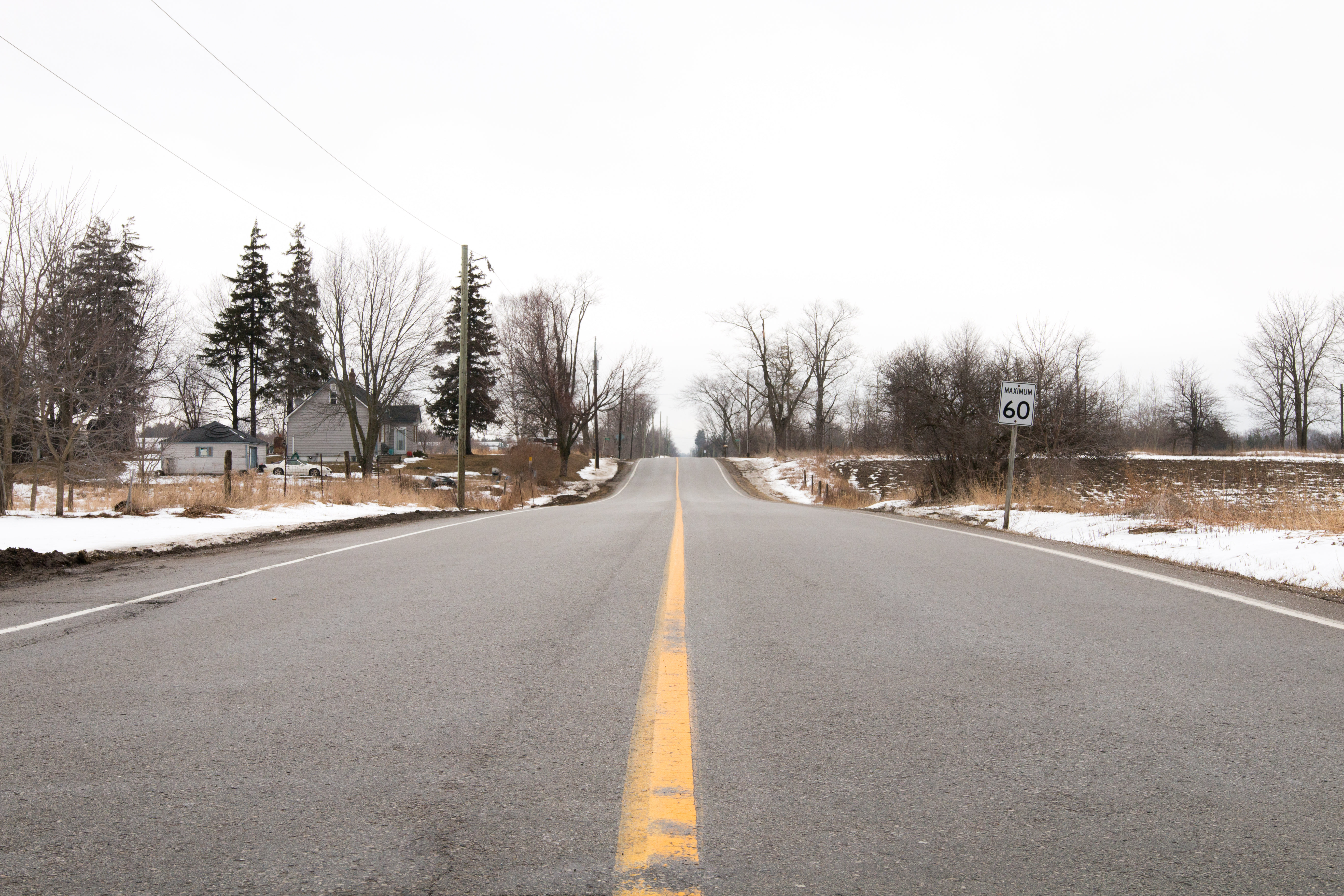 Browse Free HD Images of A Quiet Road In The Last Moments Of Winter