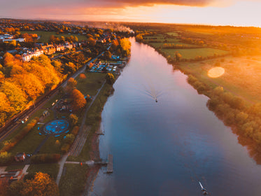 a river view in autumn