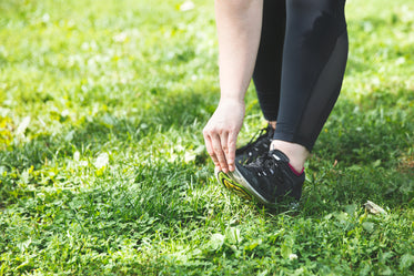 a runner prepares