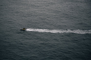 a safety dinghy patrols icy waters