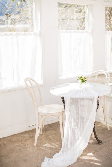 a small wedding table for two