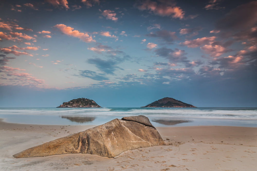 a stoney mound on the beach