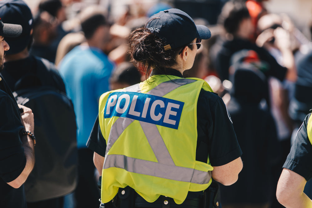 a uniformed police woman