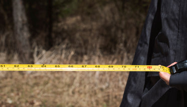 a yellow tape measure showing six feet
