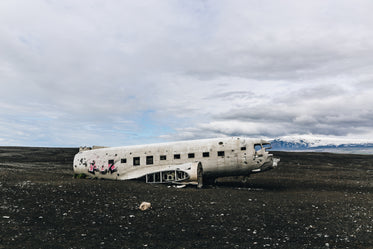 abandoned plane wreckage