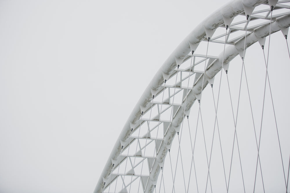 abstract bridge with snow