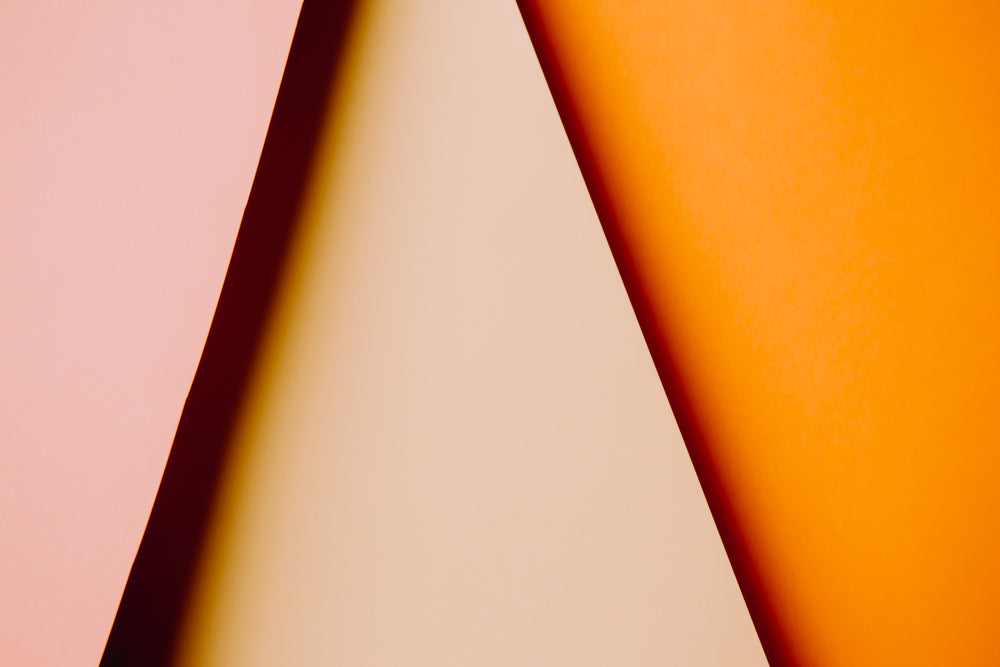 abstract image of three triangles of color