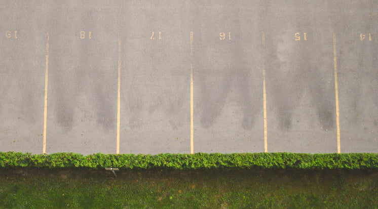 Aerial Image Of Parking Spaces By Grass