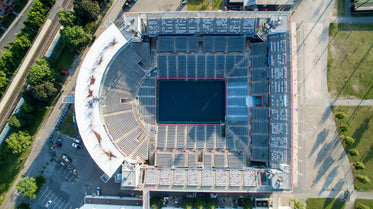 aerial of stadium arena