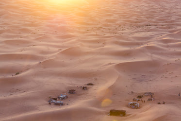 aerial photography of buildings in the desert