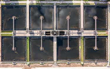 aerial view of water treatment plant