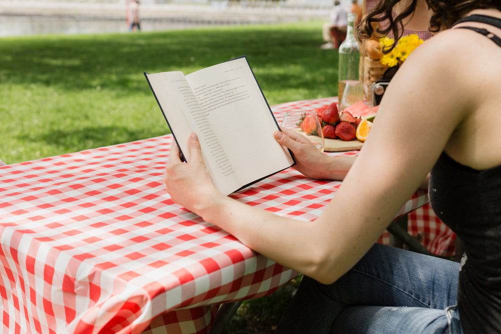 afternoon picnic table reading