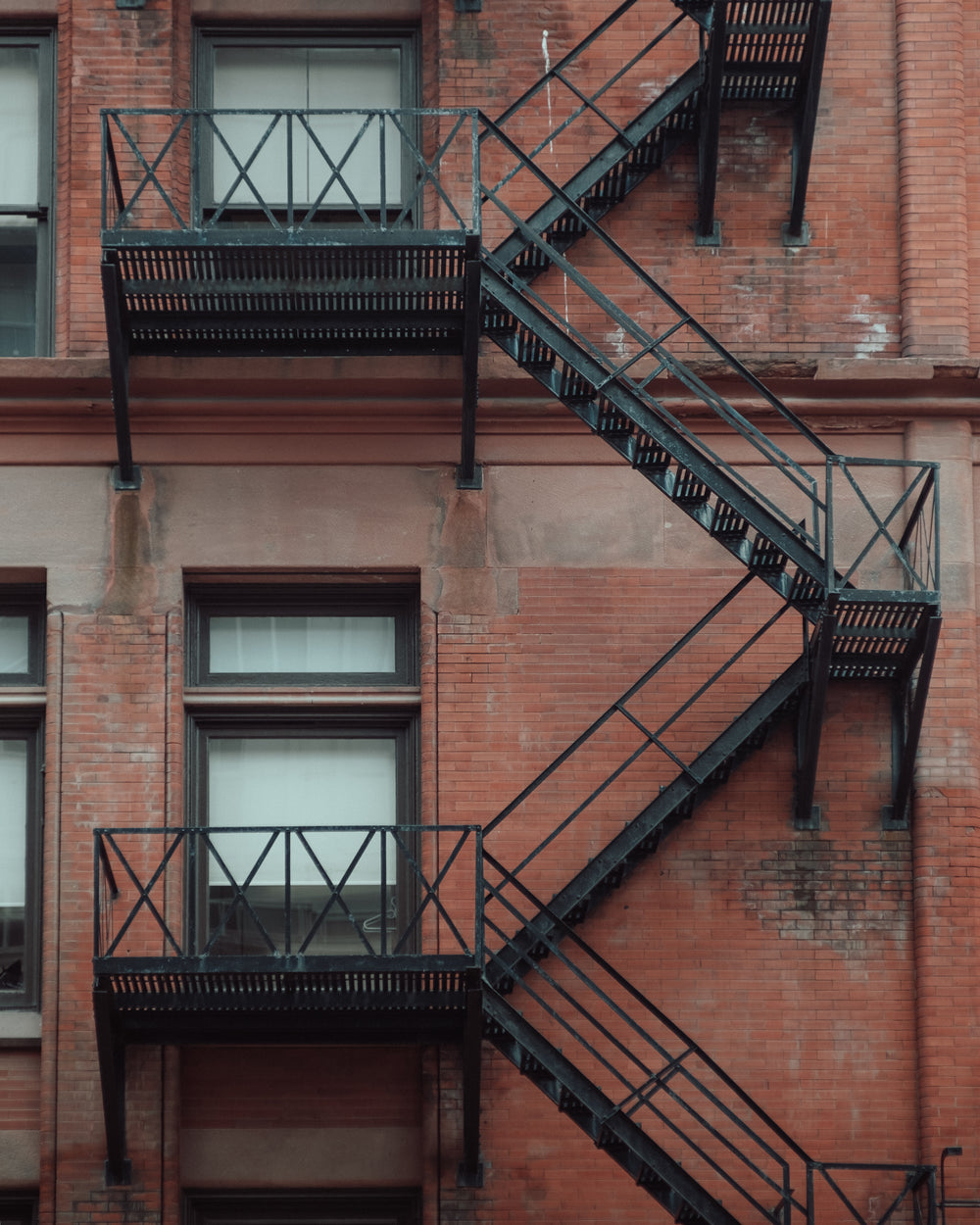 aged fire escape