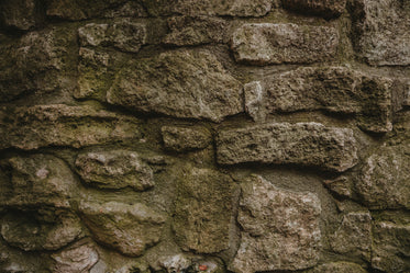 aged stone wall close up