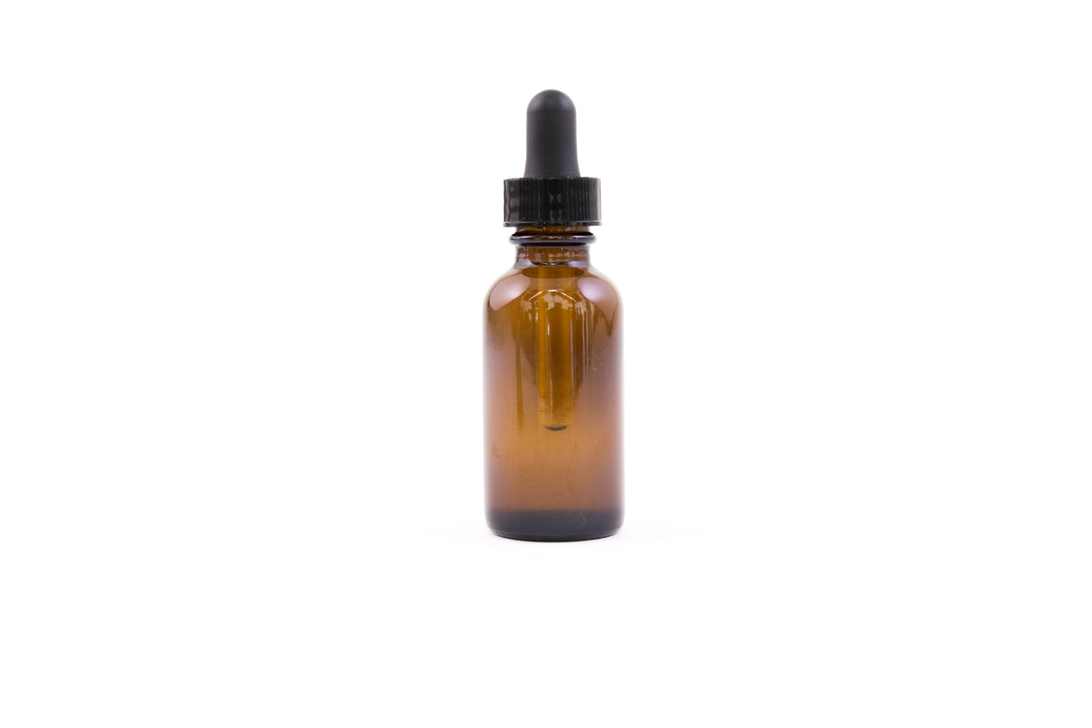 amber beard oil bottle