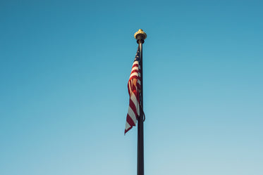 american flag on pole