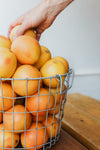 an orange basket