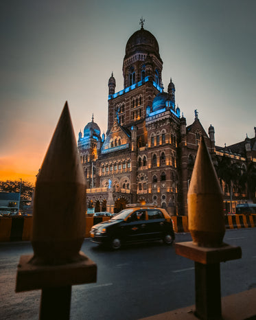 an ornate building of domes and spires