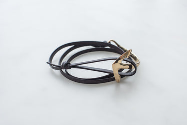 anchor bracelet leather