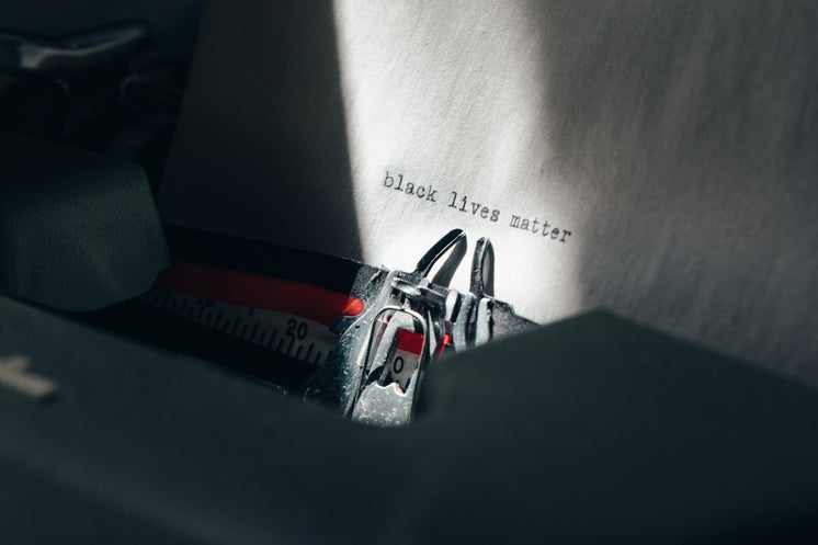 Angled View Of Typewriter With Black Lives Matter